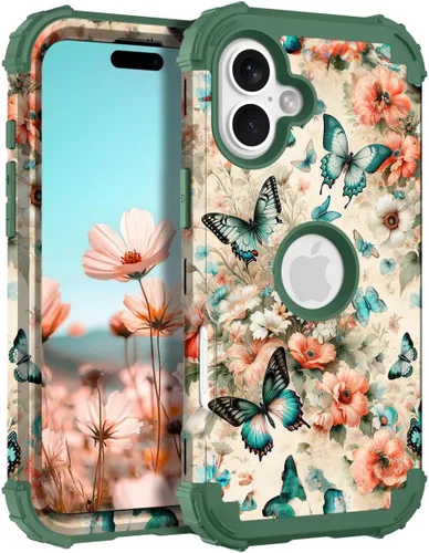 Miniatura 31 de Hocase Funda para iPhone SE 2022/2020, resistente a prueba de golpes, de plástico duro+goma de silicona, funda protectora híbrida para iPhone SE