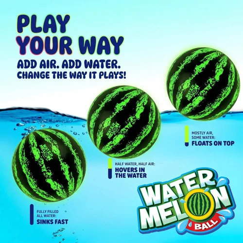 Miniatura 3 de Watermelon Ball Juguetes de piscina para adultos y familia – Paquete de 2 unidades de 6 1/2 pulgadas y 9 pulgadas para niños, adolescentes