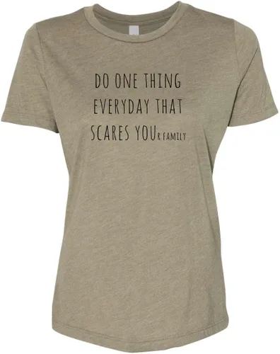 Miniatura 15 de Cute Women's Screen Printed Crew Neck Tee, Shirts With Sayings, Dusty Blue or Olive
