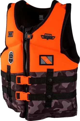 Miniatura 3 de RONIX Boy's Top Grom CGA Life Vest Durable Soft Comfortable Floaty Swimming Life Jacket for Kids with Plush Inner & Back Supportive Foam