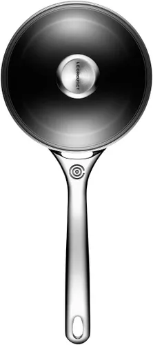 Miniatura 3 de Le Creuset Cacerola PRO antiadherente endurecida con tapa de vidrio, 2 cuartos de galón.