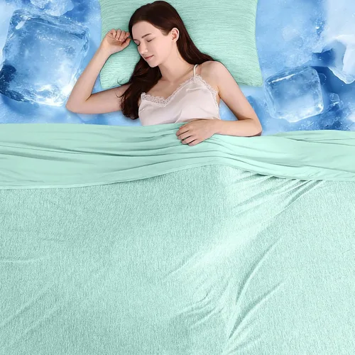 Miniatura 19 de Manta refrescante que te mantiene fresca en el verano caluroso, manta de tamaño individual o bebé de 51 x 67 pulgadas para adultos, niños y bebés