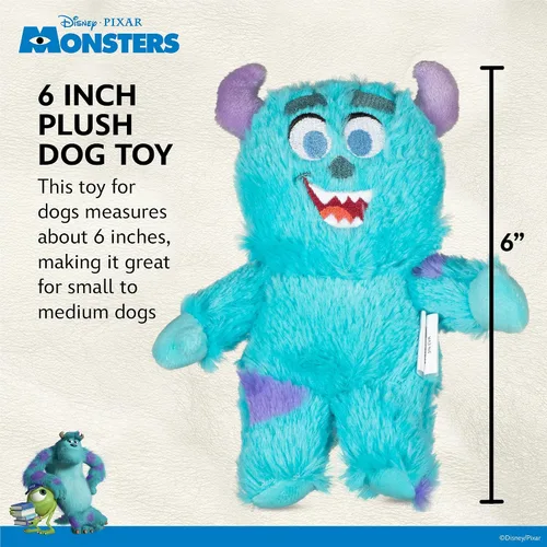 Miniatura 5 de Disney for Pets Pixar's Sulley - Juguete de peluche para perros Pixar de 6 pulgadas Juguete de peluche para perros inspirado en Sulley de Pixar's