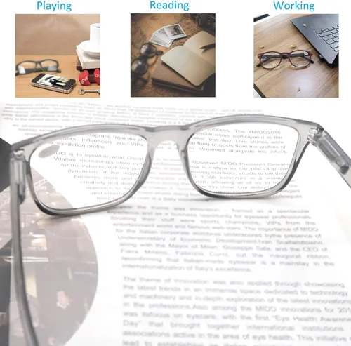 Miniatura 5 de Gafas de lectura grandes para hombres Lentes de lectura amplias 1.50 Lentes de aumento ligeros transparentes para hombres con cabeza grande Paquete