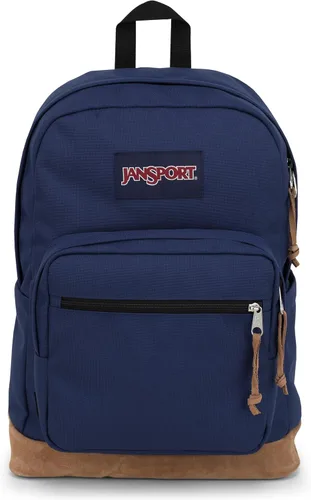 JanSport Mochila Right Pack - Mochila duradera con bolsillo acolchado para laptop de 15 pulgadas, Azul marino, Tamaño único