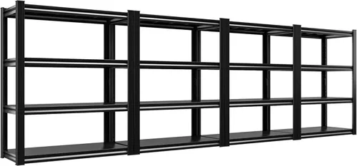 Miniatura 12 de Raybee Estantes de almacenamiento de garaje resistentes de 40 pulgadas de ancho, paquete de 3, estantes de metal ajustables de 4 niveles