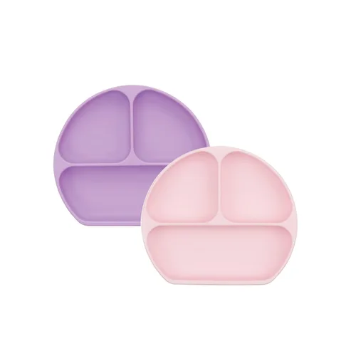 Miniatura 34 de Bumkins Plato de silicona con agarre, plato de succión dividido, plato para bebé o niño pequeño, sin BPA, apto para microondas y lavavajillas