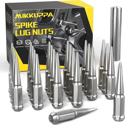 Miniatura 15 de MIKKUPPA 20 piezas de tuercas de rueda M12x1.5, tuerca de rueda M12x1.5, asiento cónico, tuercas de extremo negro con llave de casquillo, reemplazo
