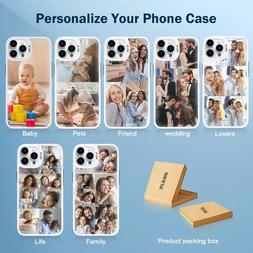Miniatura 6 de Fundas de teléfono personalizadas para iPhone 16 15 14 13 12 11 Pro/Max/Plus/XR/XS/X, crea tu propia funda con foto - Funda personalizada para 1 Foto