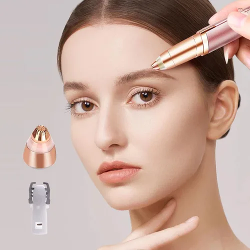 Miniatura 6 de Paquete de 4 cabezales de repuesto impecables, herramienta de repuesto para quitar el vello facial para mujeres, acabado suave facial con cepillo