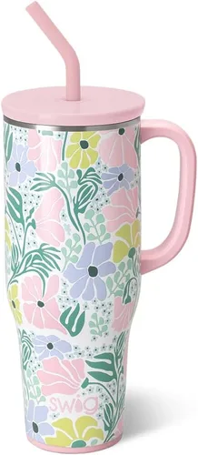 Miniatura 58 de Swig Life - Taza Mega de 40 onzas, Taza de 40 oz con asa y pajita, apta para portavasos, apta para lavavajillas, taza aislante extra grande