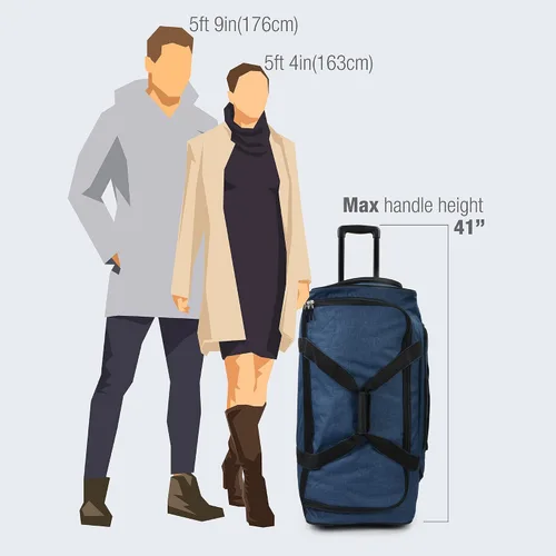 Miniatura 4 de Pacific Gear Ruedas de lona rodantes, equipaje de 30 pulgadas, bolsa de hockey, resistente