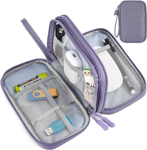 Miniatura 8 de Organizador electrónico para cable de viaje, bolsa organizadora electrónica, funda organizadora de accesorios electrónicos impermeable para banco