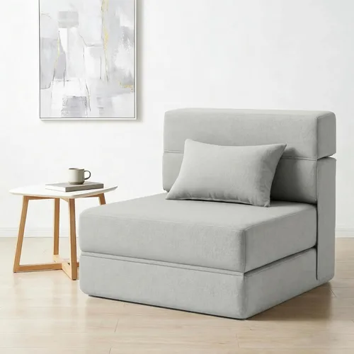 Miniatura 14 de SUYOLS Sofá Cama Plegable con Almohadas - Silla Convertible Sofá de Piso y Colchón para Dormir, Sleeper de Espuma Viscoelástica Plegable para Sala