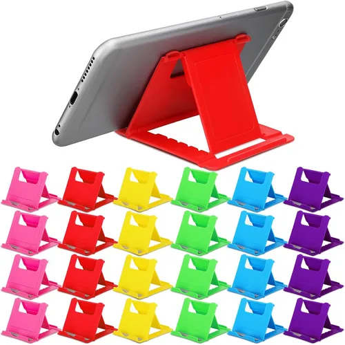 Miniatura 7 de Macarrie 24 soportes para teléfono celular, soporte universal plegable para tablet para escritorio, compatible con teléfonos inteligentes 13, 12, 11
