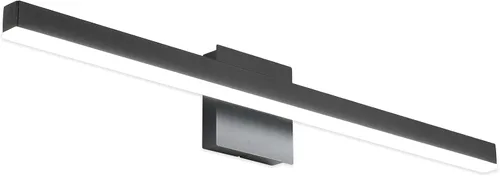 Miniatura 11 de JOOSSNWELL Lámpara de iluminación LED para tocador de baño, barra de luz de baño moderna, 23.62 pulgadas, color negro, 18 W, 4000 K