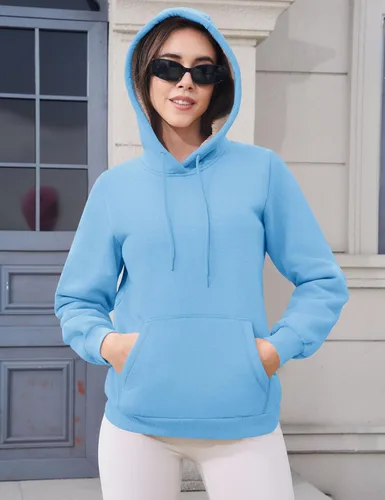 Miniatura 119 de MAGCOMSEN Sudaderas con capucha para mujer, con forro de sherpa, de vellón, para invierno, cálido, pesado, de algodón, con bolsillo