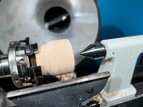 Miniatura 3 de Torno de madera con punta de carburo de centro vivo, vástago cónico Morse de 2MT, punta de carburo de 0.315 in con punta de 60 grados