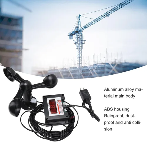 Miniatura 6 de Anemómetro inteligente de grúa torre, carcasa de ABS, enchufe inteligente de EE. UU., grúa torre de 100 a 240 V, medidor de velocidad del viento