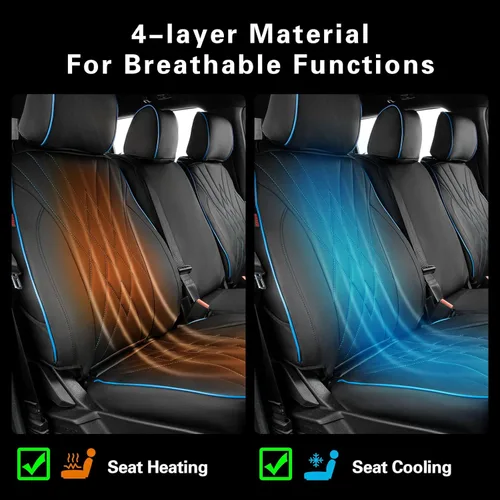 Miniatura 8 de EKR Fundas de asiento F150 personalizadas para Ford F-150 STX 2024-2026 y F150 XL/XLT/Tremor 2021-2026 y (Lightning) F-150 Pro/XLT/Flash 2022-2024