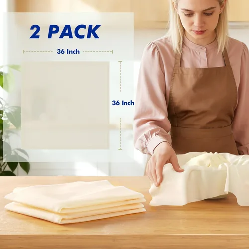 Miniatura 2 de 2 yardas de paño de queso reutilizable, grado 100, paño de queso para colar artesano, colador de tela de muselina 100% algodón sin blanquear