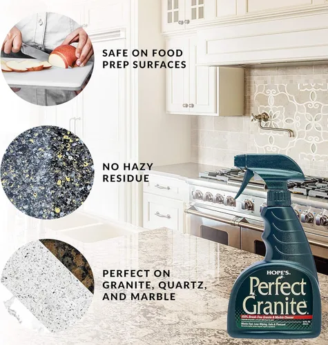 Miniatura 6 de HOPE'S Perfect Stainless, Perfect Granite and Perfect Sink Cleaner Bundle, limpiador de cocina sin rayas, elimina manchas, restaura y repele