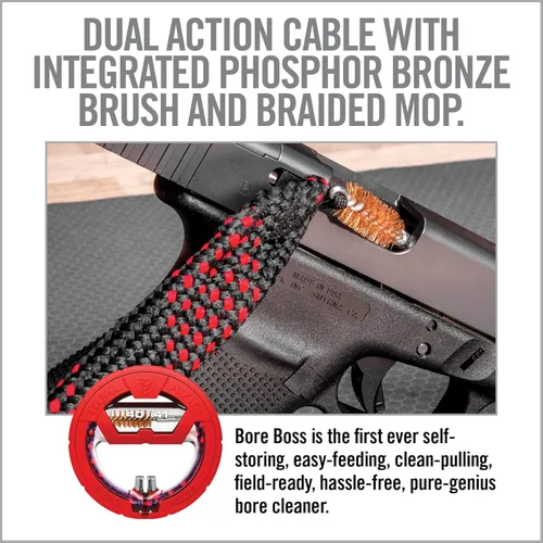 Miniatura 4 de Real Avid Bore Boss Gun Cleaning System - Rapid Pull Through Barrel & Bore Cleaning Cable with Integrated Brush & Mop - Choose Style Below