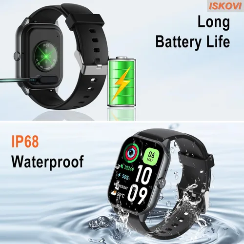 Miniatura 3 de Reloj inteligente para hombres, relojes inteligentes para mujeres, rastreador de actividad física con función de llamada de mensaje, más de 120