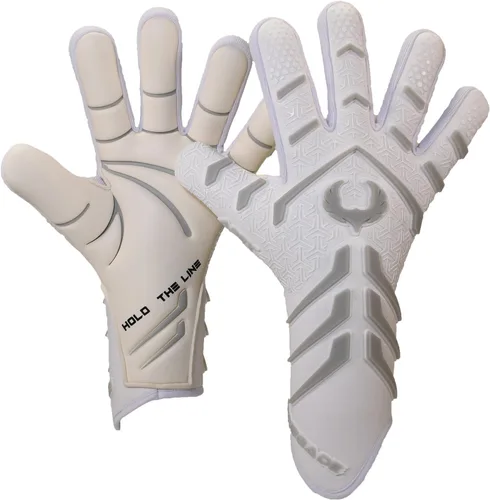 Miniatura 9 de Guantes de portero profesionales sin correa Renegade GK Apex (tallas 6-12, nivel 5.5) 4+5MM de agarre de contacto de corte negativo Guantes