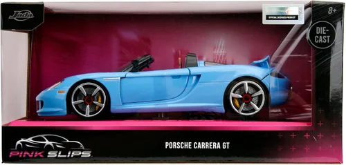 Miniatura 8 de Pink Slips 1:24 W6 Porsche Carrera GT - Coche fundido a presión, juguetes para niños y adultos (azul claro)