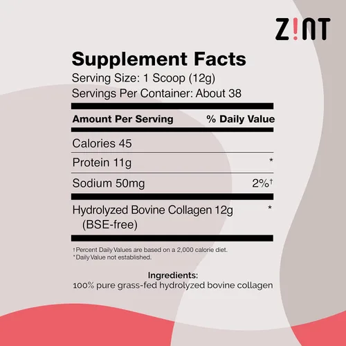 Miniatura 5 de Zint Polvo de péptidos de colágeno: certificado Paleo y Keto, hidrolizado de colágeno granulado tipo I y III para una mayor absorción, proteína