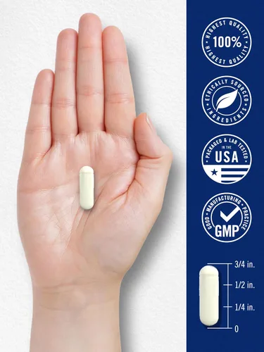 Miniatura 7 de Carlyle L metilfolato 1000mcg 200 cápsulas Tamaño de valor Optimizado y activado Sin OMG, sin gluten Folato de metilo, 5-MTHF por