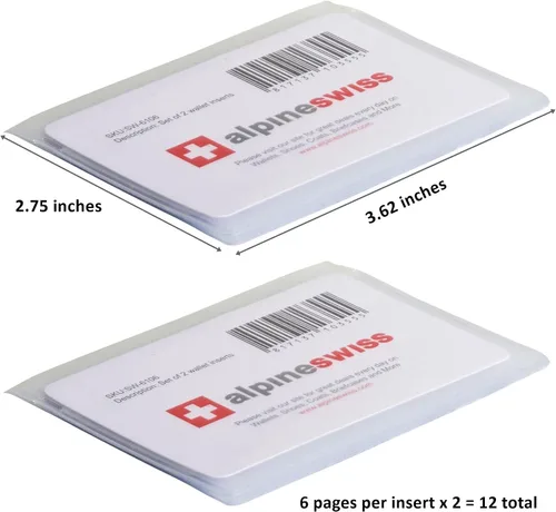 Miniatura 2 de Alpine Swiss Juego de 2 portatarjetas de plástico para 6 páginas, portatarjetas para fotos, Claro, Talla única, Bifold