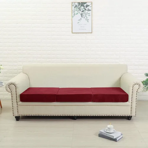 Miniatura 2 de Jonuiony Funda universal para sofá resistente al desgaste, fundas de terciopelo elástico para cojín separado para sofá, fundas de sofá en forma de L