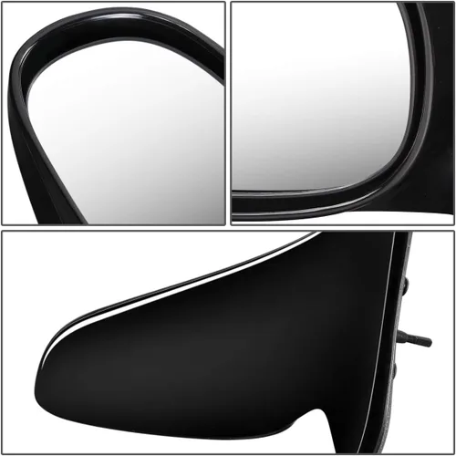 Miniatura 4 de DNA Motoring OEM-MR-GM1320234 Espejo retrovisor lateral de ajuste manual compatible con PRIZM 1998-2002 (lado izquierdo)