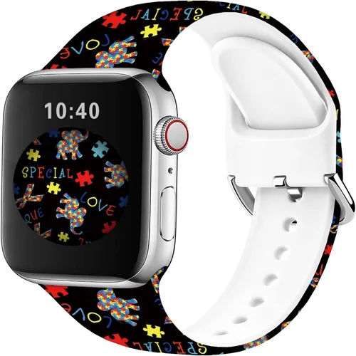 Miniatura 2 de Soft Silicone Bands Compatible with Apple Watch Band 38mm 40mm 41mm 42mm 44mm 45mm 46mm 49mm,Sport Wristband Strap for iWatch Ultra 2 Series 10 9 8