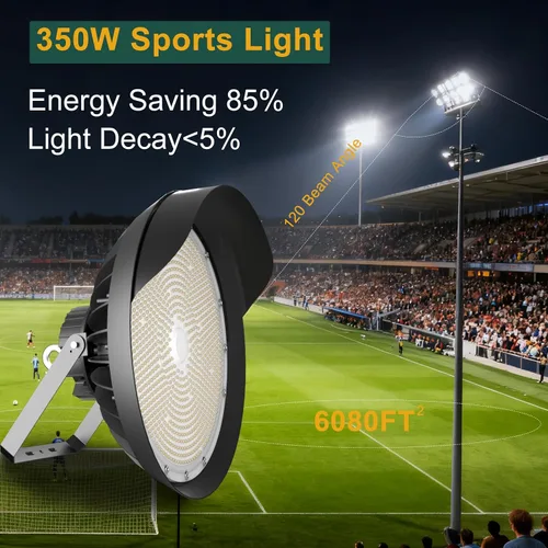 Miniatura 3 de Luces LED de estadio de 350 W para exteriores, luz de mástil alto 52500LM AC100-277V IP65 impermeable 5000 K luz diurna comercial iluminación