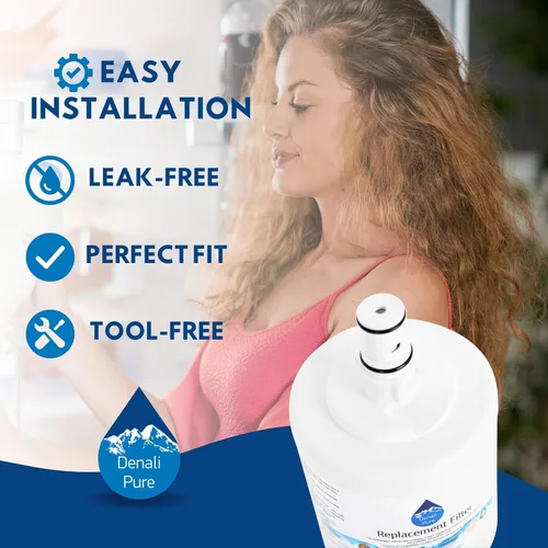 Miniatura 6 de 2-Pack – Whirlpool et2ahtxlq01 Frigorífico Filtro de agua de repuesto Cartucho de filtro de agua para nevera Whirlpool 8171413, 8171414 COMPATIBLES
