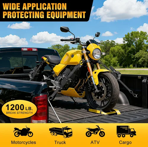 Miniatura 6 de Rugtol Correas de trinquete retráctiles, 1 pulgada × 13 pies, correas de amarre con trinquete autoretráctiles automáticas de servicio pesado
