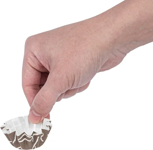 Miniatura 9 de Restaurantware Panificio - Tazas para hornear de 0.4 onzas, 200 forros acampanados para magdalenas, cajas de papel marrón y blanco congelables