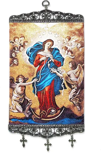 Miniatura 4 de Religious Gifts Tapiz con diseño de Virgen María y Nuestra Señora del Monte Carmelo de 18 pulgadas