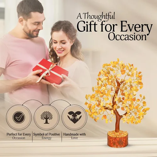 Miniatura 7 de Árbol de cristal de aventurina amarilla, piedras de chakras, árbol de la vida de cristal, cristales y piedras, regalos holísticos para mujeres