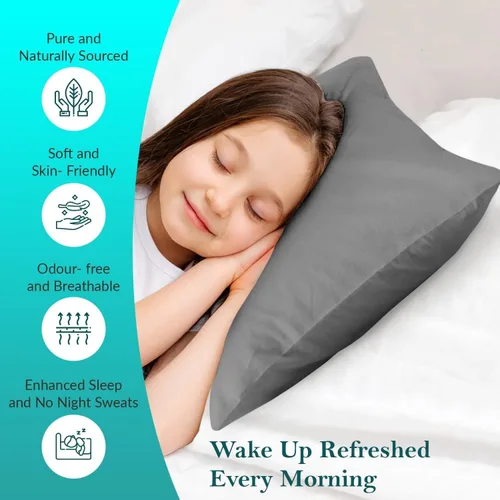 Miniatura 4 de Juego de 2 fundas de almohada de viaje de 12 x 16 pulgadas, con cierre de cremallera, 600 hilos, 100% algodón egipcio suave, fundas de almohada