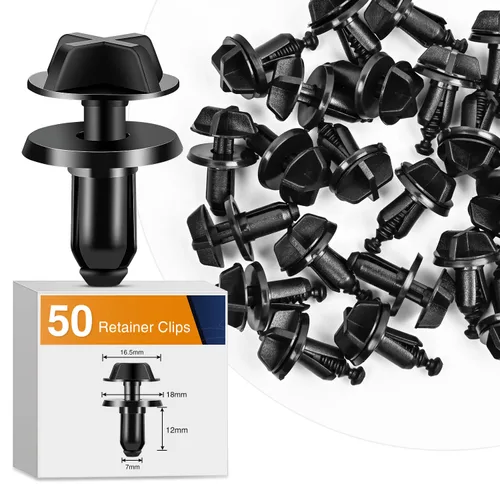 Miniatura 2 de GOOACC Clips de remache de nailon para guardabarros y protector de parachoques para GM, Ford y Chrysler 0.276 in, clips para carrocería