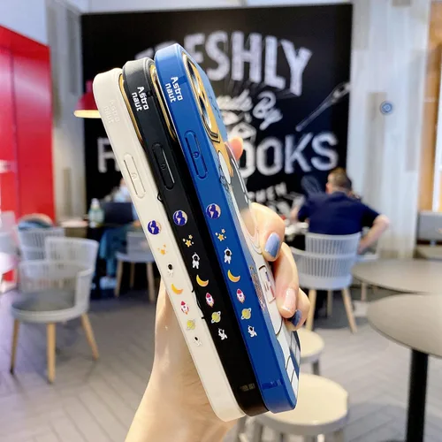 Miniatura 7 de Yonds Queen para iPhone 7 Plus / 8 Plus, linda funda con diseño de astronauta de dibujos animados, elegante parachoques de TPU suave, protectora
