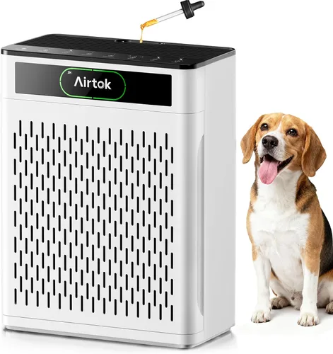 Purificadores de aire para el hogar, habitación grande de hasta 1848 pies cuadrados, purificador de aire AIRTOK para mascotas del hogar, monitor de