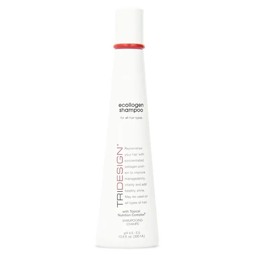 TRIDESIGN Ecollogen Champú hidratante – Cuidado del cabello hidratante y voluminizador para cabello natural, unisex, fórmula espesante – Limpiador