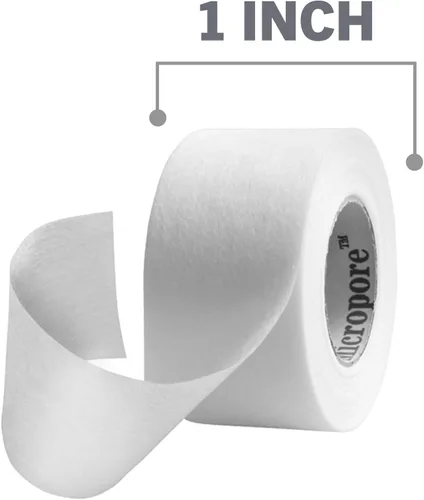 Miniatura 8 de Nexcare Dispensador de cinta de papel suave, cinta de papel médico, asegura los apósitos y se levanta suavemente, 1 pulgada x 10 yardas, 1