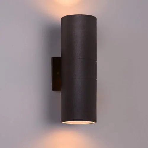 Miniatura 13 de wowlite Luces modernas de pared para exteriores, luces arriba y abajo, aplique cilíndrico de montaje en pared, negro mate, luces exteriores paquete