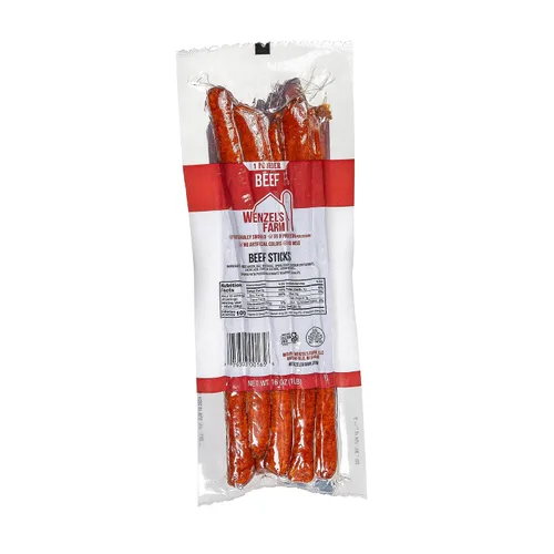 Wenzel's Farm Palitos de carne de res │Apoya estilos de vida activos │ Sabrosos, ahumados naturalmente │ Alto en proteínas, bajo en carbohidratos │